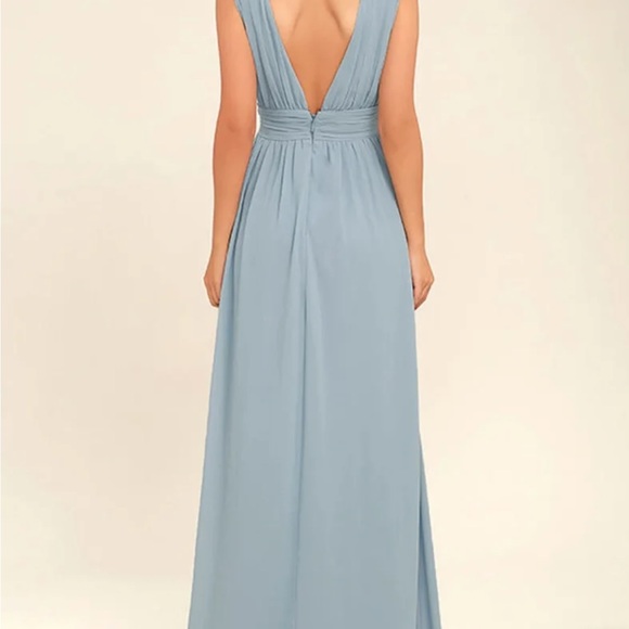 NWT LuLu’s Heavenly Hues Light Blue Maxi Dress in size Small - Picture 13 of 16